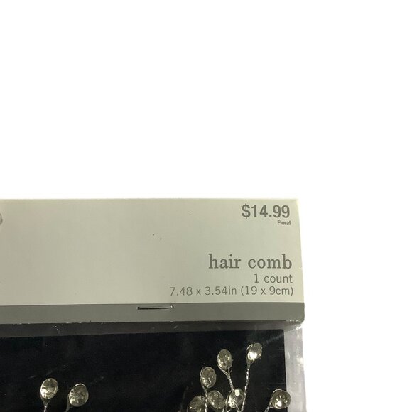 Studio His & Hers Decorative Hair Comb Crystal Accents Bridal Wedding Style - Picture 3 of 5